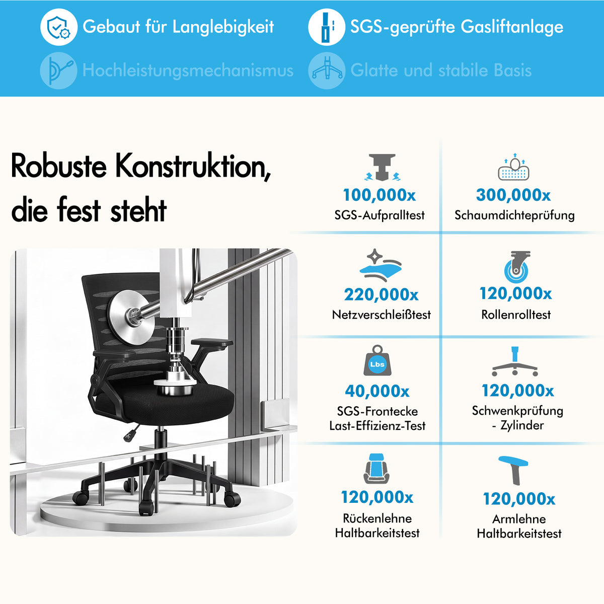 ALFORDSON Mesh Bürostuhl Executive Computer Liege Stoff Racing Sitz Arbeit, Wale, Schwarz