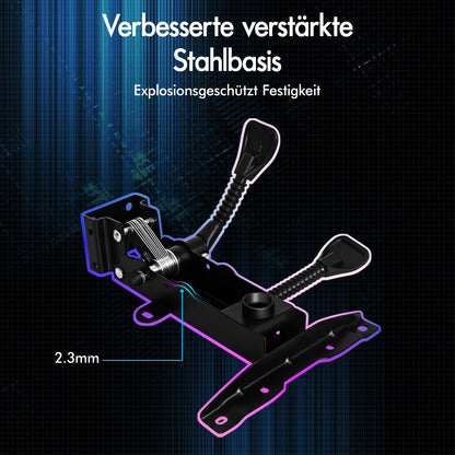 ALFORDSON Gaming Stuhl mit 8-Punkt Massage 12 Farben RGB LED-Licht Schwarz