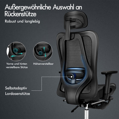 ALFORDSON Bürostuhl Ergonomischer Netzsitz Führungskraft Arbeit Computer Gaming