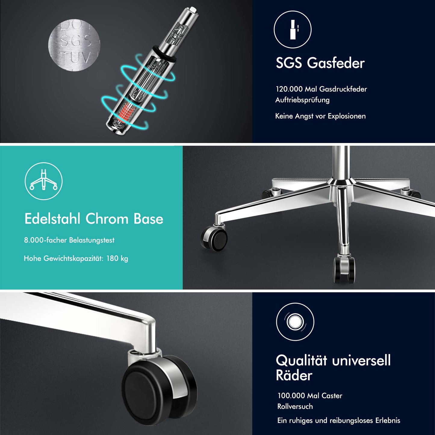 ALFORDSON Ergonomischer Bürostuhl mit Netzstoff die Arbeit am Computer Gaming