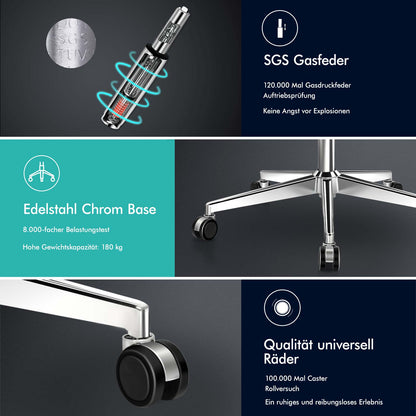 ALFORDSON Ergonomischer Bürostuhl mit Netzstoff die Arbeit am Computer Gaming