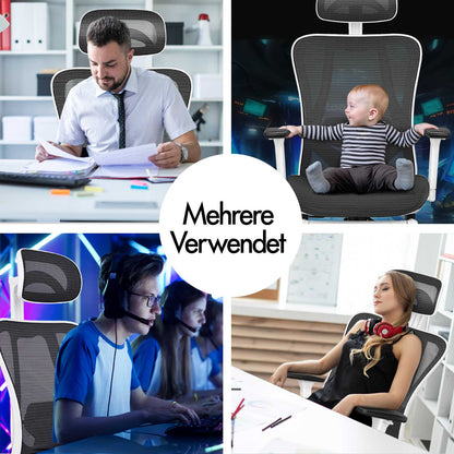ALFORDSON Ergonomischer Bürostuhl mit Netzstoff die Arbeit am Computer Gaming