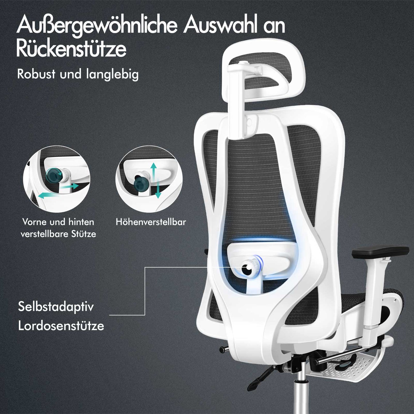 ALFORDSON Bürostuhl Ergonomischer Netzsitz Führungskraft Arbeit Computer Gaming