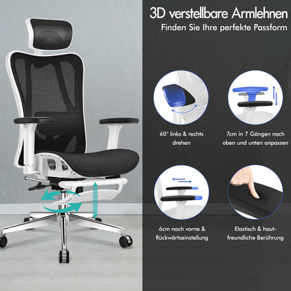 ALFORDSON Bürostuhl Ergonomischer Netzsitz Führungskraft Arbeit Computer Gaming