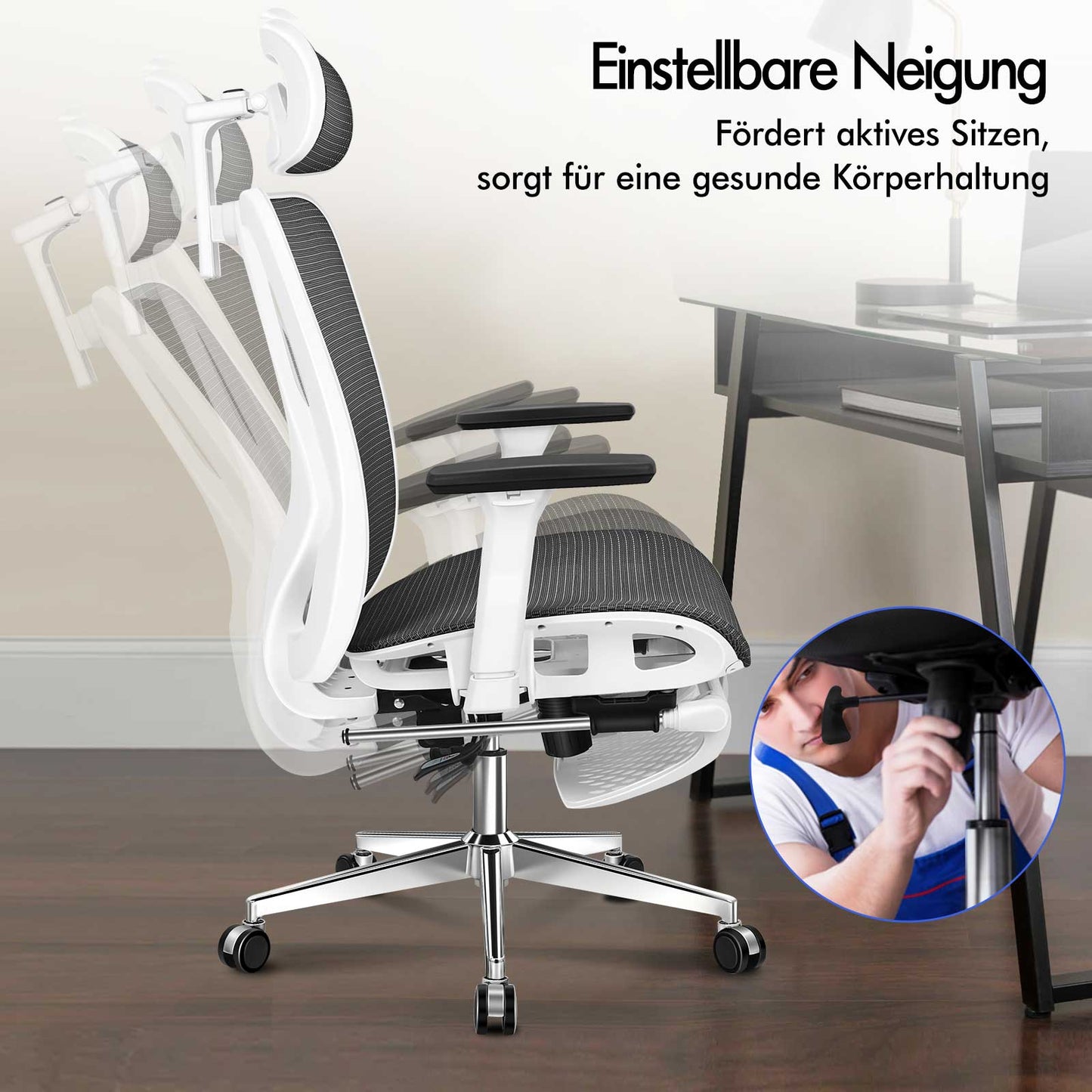 ALFORDSON Bürostuhl Ergonomischer Netzsitz Führungskraft Arbeit Computer Gaming