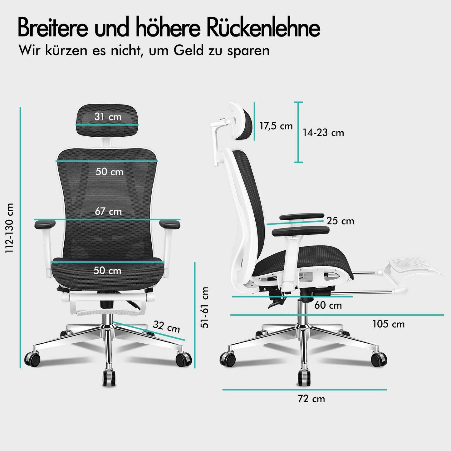 ALFORDSON Bürostuhl Ergonomischer Netzsitz Führungskraft Arbeit Computer Gaming