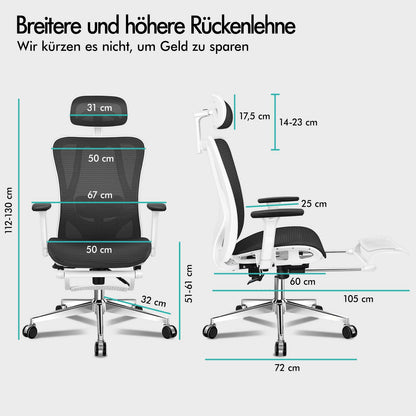 ALFORDSON Bürostuhl Ergonomischer Netzsitz Führungskraft Arbeit Computer Gaming