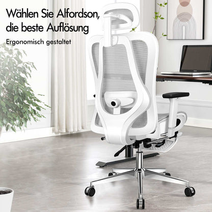 ALFORDSON Bürostuhl Ergonomischer Netzsitz Führungskraft Arbeit Computer Gaming