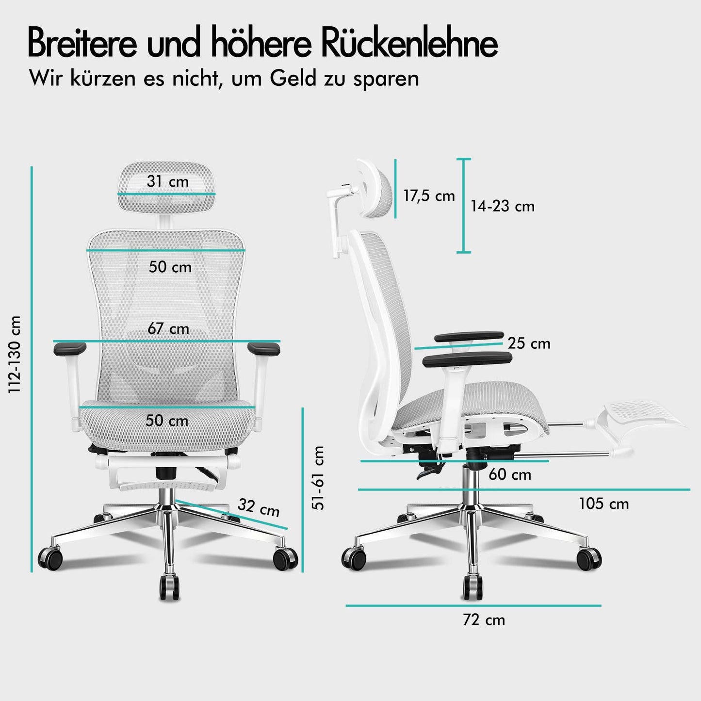 ALFORDSON Bürostuhl Ergonomischer Netzsitz Führungskraft Arbeit Computer Gaming