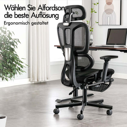 ALFORDSON Ergonomischer Bürostuhl mit Netzstoff die Arbeit am Computer Gaming