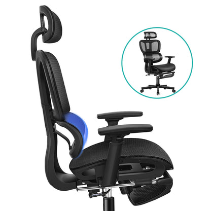 ALFORDSON Ergonomischer Bürostuhl mit Netzstoff die Arbeit am Computer Gaming