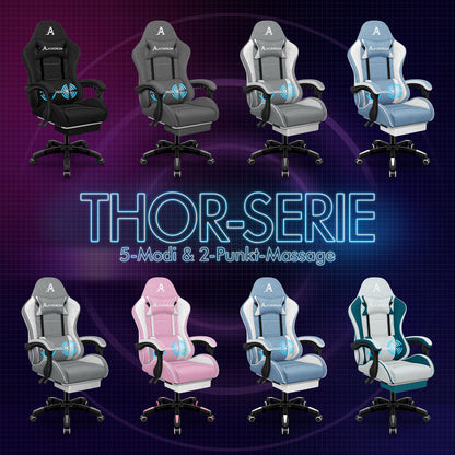 ALFORDSON Massage Bürostuhl Gaming Executive Sitz Leinenstoff Computer Racer