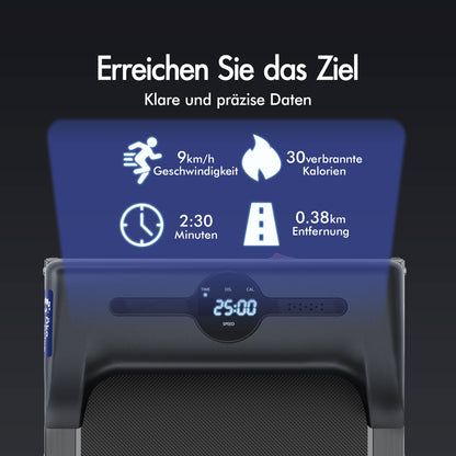 BLACK LORD Elektrisches Laufband Geh-Pad Zuhause Büro Fitnessstudio Fitness, Schwarz