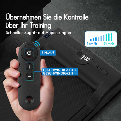 BLACK LORD Elektrisches Laufband Geh-Pad Zuhause Büro Fitnessstudio Fitness, Schwarz