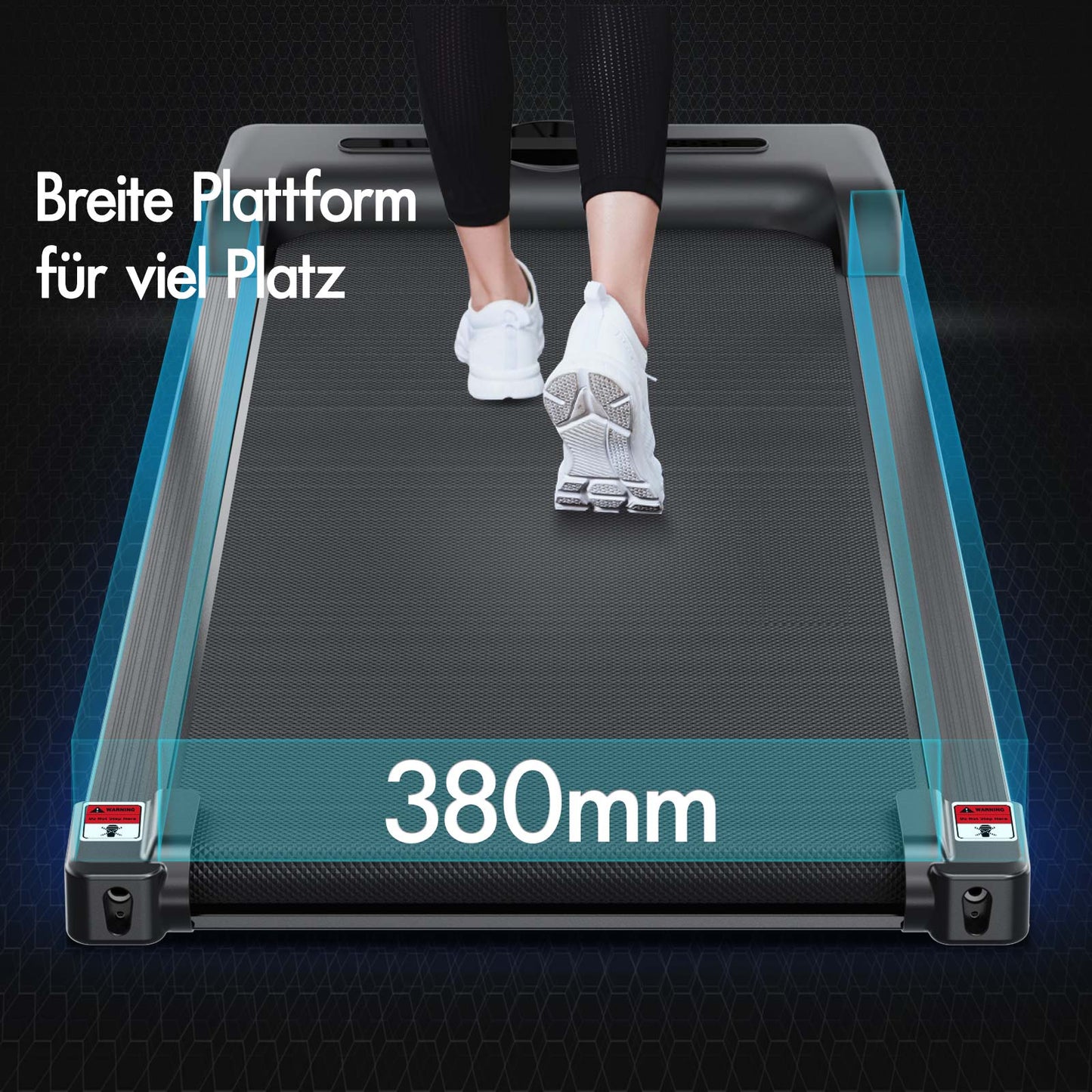 BLACK LORD Elektrisches Laufband Geh-Pad Zuhause Büro Fitnessstudio Fitness, Schwarz