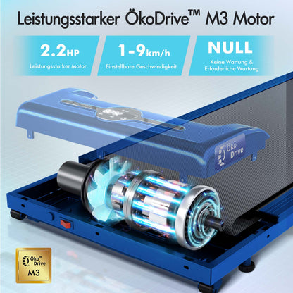 BLACK LORD Elektrisches Laufband Geh-Pad Zuhause Büro Fitnessstudio Fitness, Blau