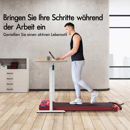 BLACK LORD Laufband Elektrisch Laufkissen Zuhause Büro Fitnessstudio Faltbar, mit Griff, Rot