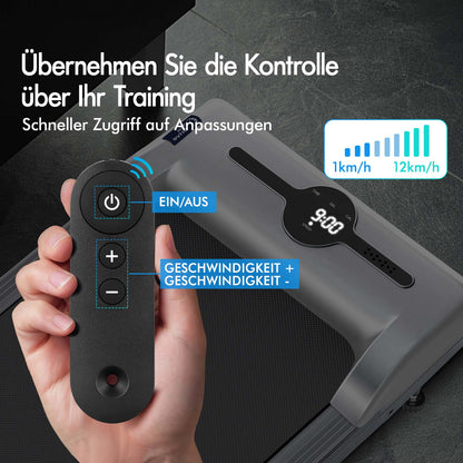 BLACK LORD Laufband Elektrisch Laufkissen Zuhause Büro Fitnessstudio Faltbar, mit Griff, Silber