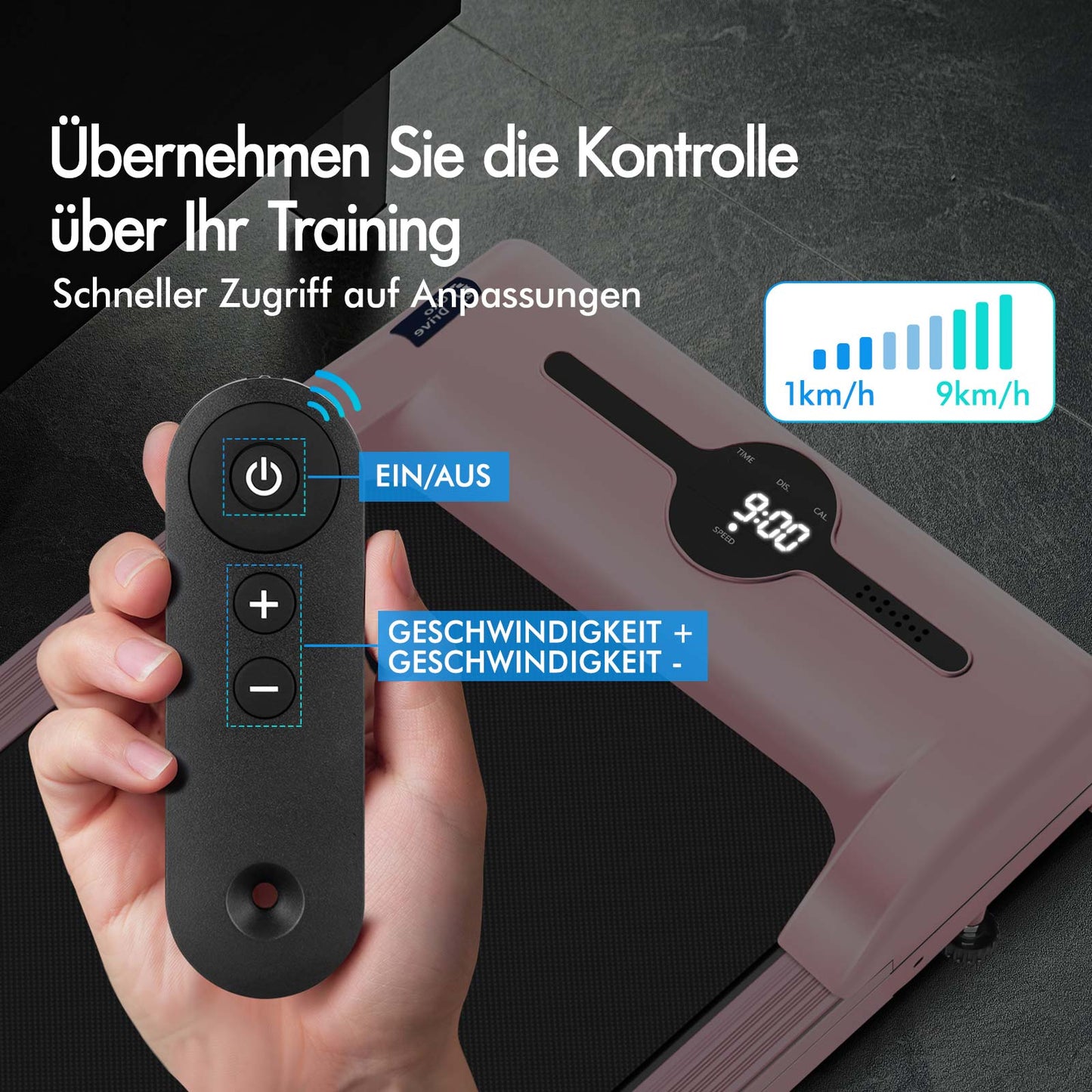 BLACK LORD Elektrisches Laufband Geh-Pad Zuhause Büro Fitnessstudio Fitness, Rosa