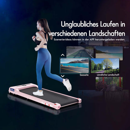 BLACK LORD Elektrisches Laufband Geh-Pad Zuhause Büro Fitnessstudio Fitness, Rosa