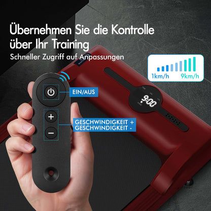 BLACK LORD Elektrisches Laufband Geh-Pad Zuhause Büro Fitnessstudio Fitness, Rot
