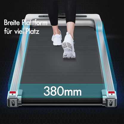 BLACK LORD Elektrisches Laufband Geh-Pad Zuhause Büro Fitnessstudio Fitness, Silber