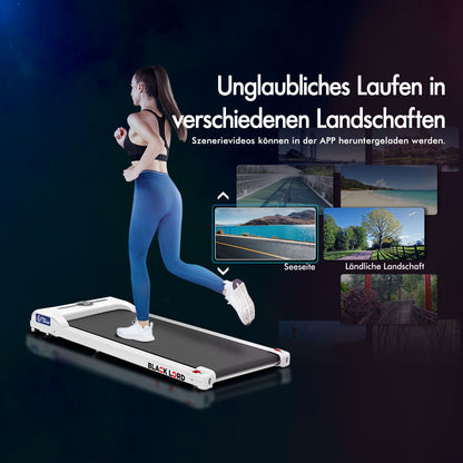 BLACK LORD Elektrisches Laufband Geh-Pad Zuhause Büro Fitnessstudio Fitness, Weiß