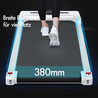 BLACK LORD Elektrisches Laufband Geh-Pad Zuhause Büro Fitnessstudio Fitness, Weiß