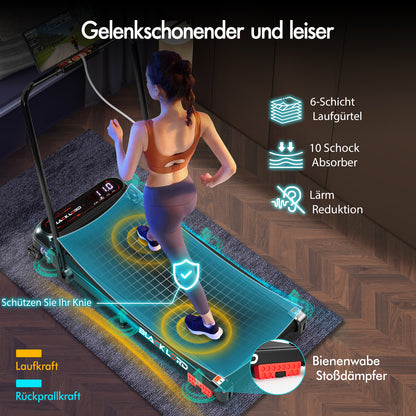BLACK LORD Laufband Elektrisch Laufmatte  Neigung Stoßdämpfer Faltbar Schwarz