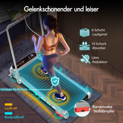 BLACK LORD Laufband Elektrisch Laufmatte  Neigung Stoßdämpfer Faltbar Silber