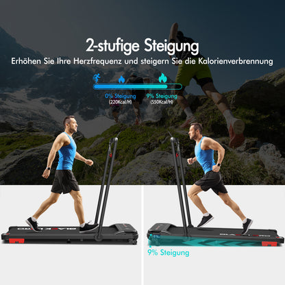 BLACK LORD Laufband Elektrisch Laufband Zuhause Büro Fitnessstudio Steigung