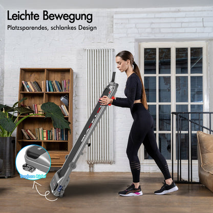 BLACK LORD Laufband Elektrisch Tretmühle Heim BüroNeigung Faltbar Silber
