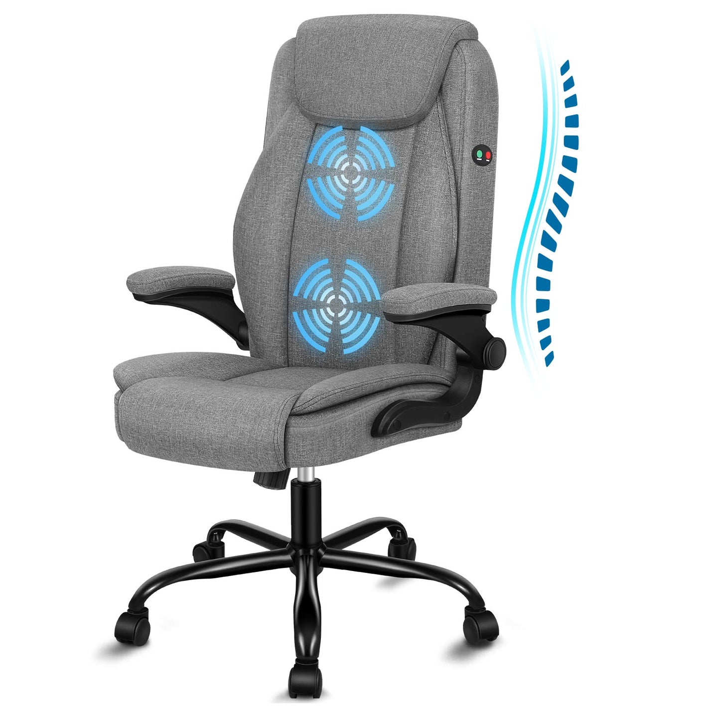 ALFORDSON Massage Bürostuhl Chefsessel Gepolstert Computerstuhl Gaming-Sitz