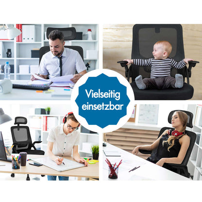 ALFORDSON Mesh-Bürostuhl Executive-Stoffsitz Neigbar für Gaming Renncomputer