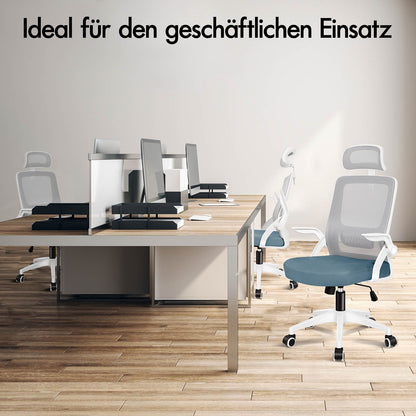 ALFORDSON Mesh-Bürostuhl Executive-Stoffsitz Neigbar für Gaming Renncomputer