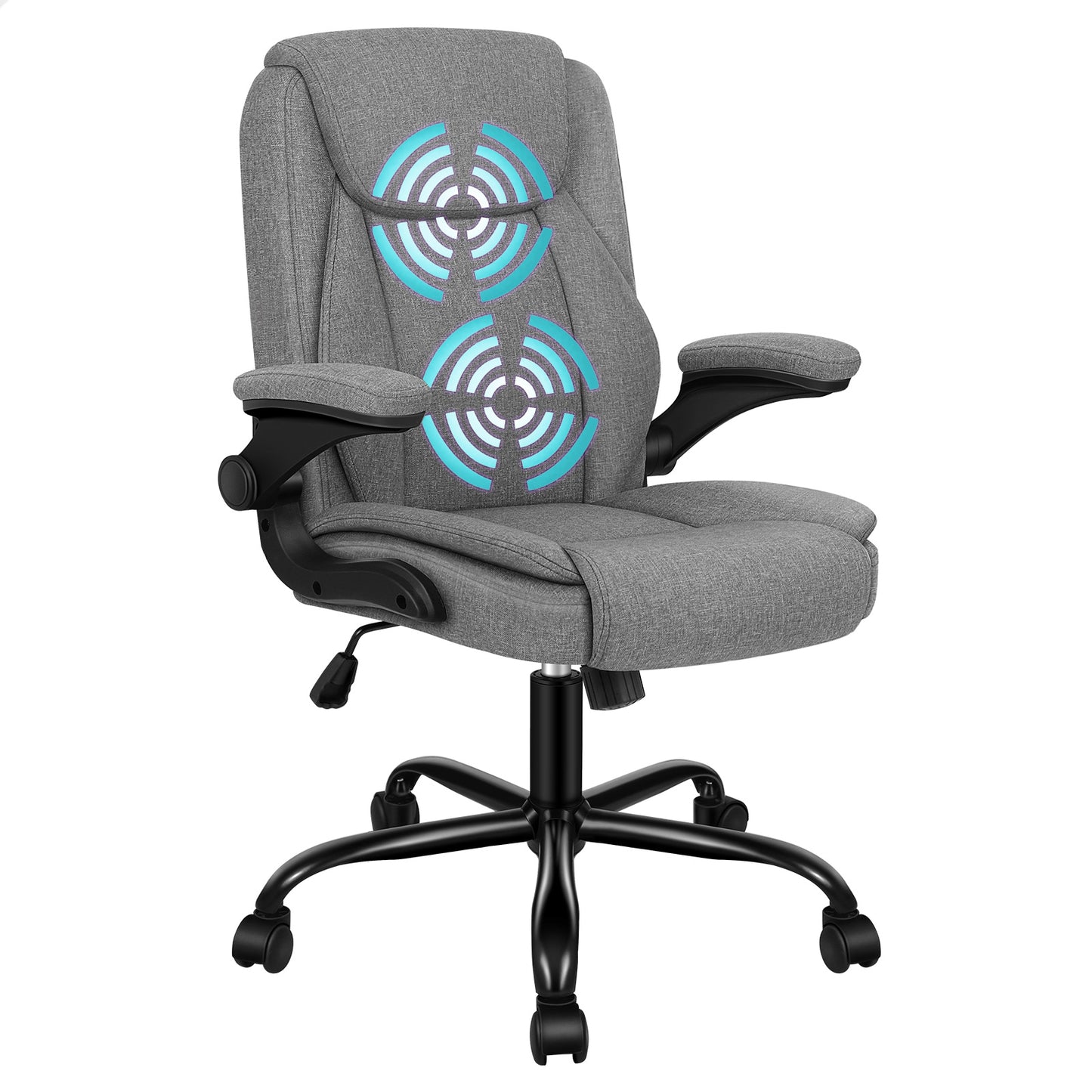 ALFORDSON Massage Bürostuhl Executive Gaming Racing Sitz PU-Leder/ Leinenstoff