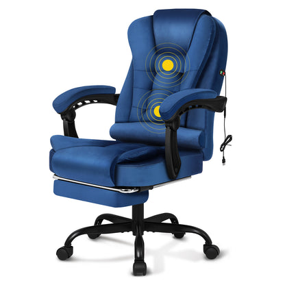 ALFORDSON Massage Bürostuhl mit Fußstütze Executive Gaming Sitz