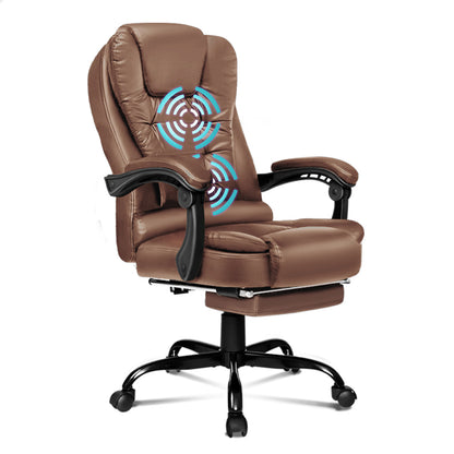 ALFORDSON Massage Bürostuhl mit Fußstütze Executive Gaming Sitz