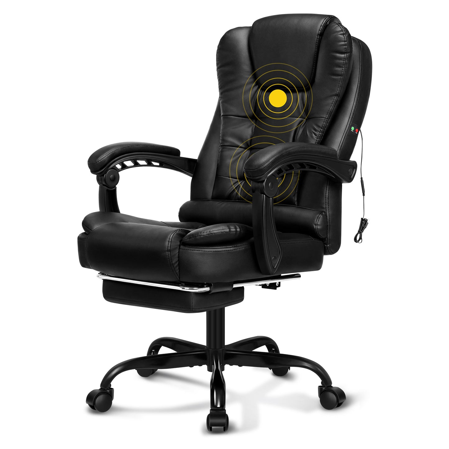 ALFORDSON Massage Bürostuhl mit Fußstütze Executive Gaming Sitz