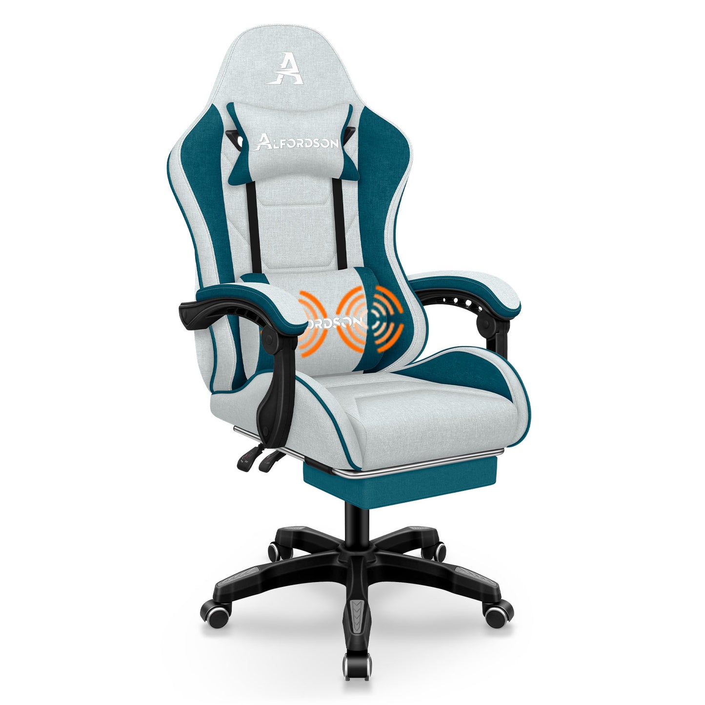 ALFORDSON Massage Bürostuhl Gaming Executive Sitz Leinenstoff Computer Racer