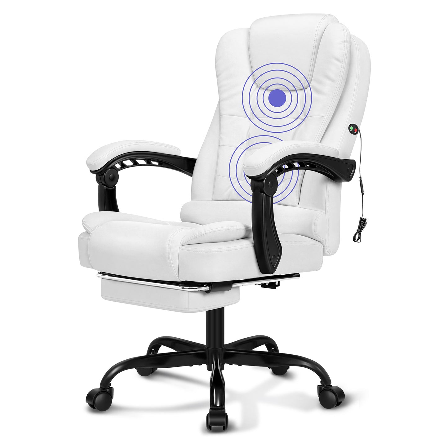 ALFORDSON Massage Bürostuhl mit Fußstütze Executive Gaming Sitz