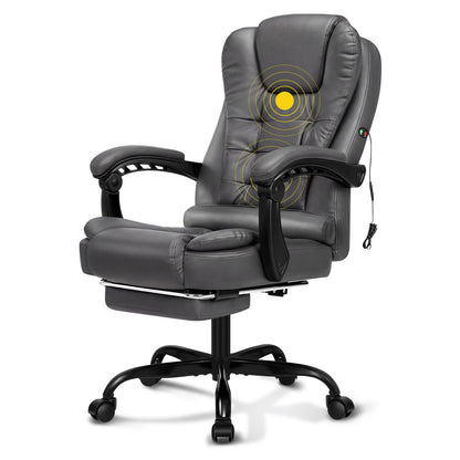 ALFORDSON Massage Bürostuhl mit Fußstütze Executive Gaming Sitz