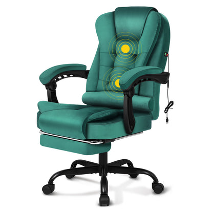 ALFORDSON Massage Bürostuhl mit Fußstütze Executive Gaming Sitz