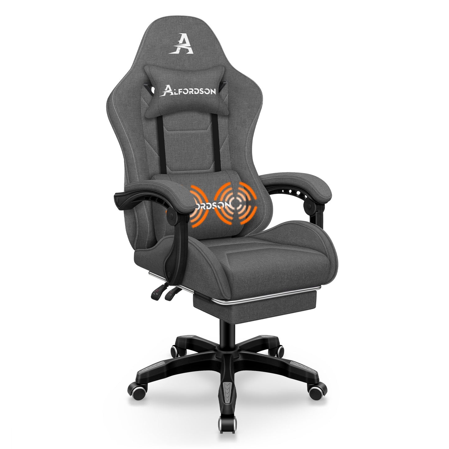 ALFORDSON Massage Bürostuhl Gaming Executive Sitz Leinenstoff Computer Racer
