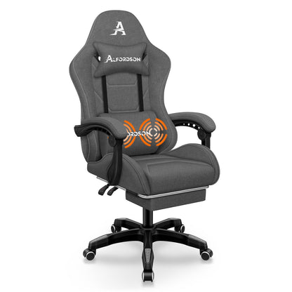 ALFORDSON Massage Bürostuhl Gaming Executive Sitz Leinenstoff Computer Racer