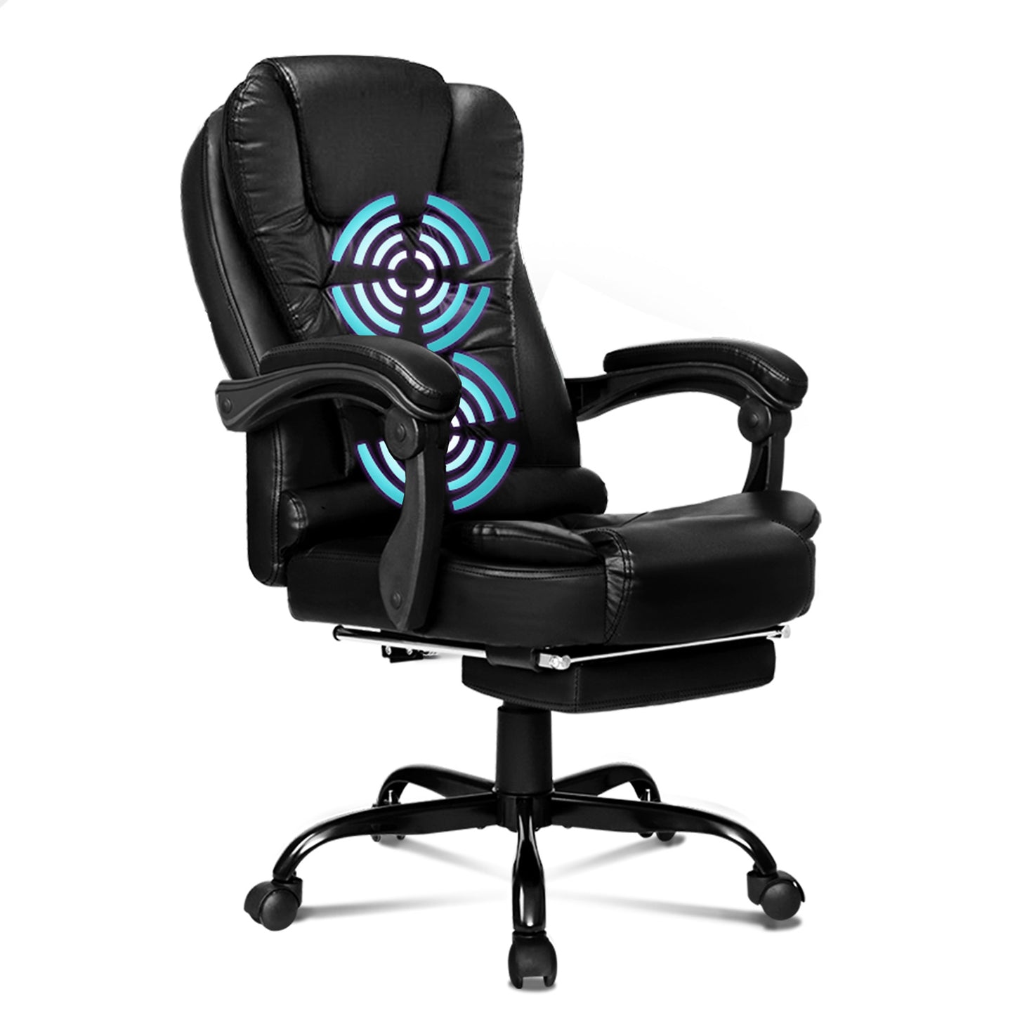 ALFORDSON Massage Bürostuhl mit Fußstütze Executive Gaming Sitz