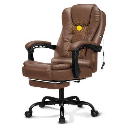 ALFORDSON Massage Bürostuhl mit Fußstütze Executive Gaming Sitz
