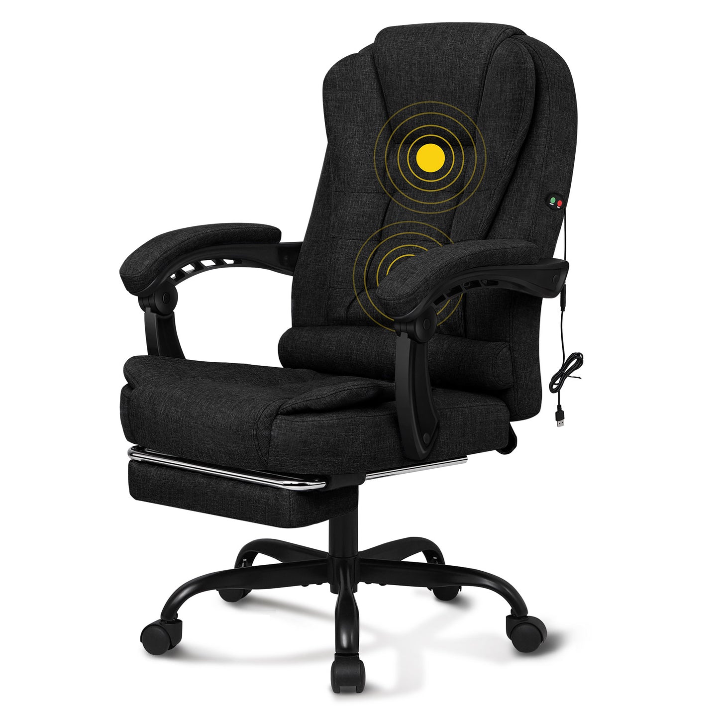 ALFORDSON Massage Bürostuhl mit Fußstütze Executive Gaming Sitz