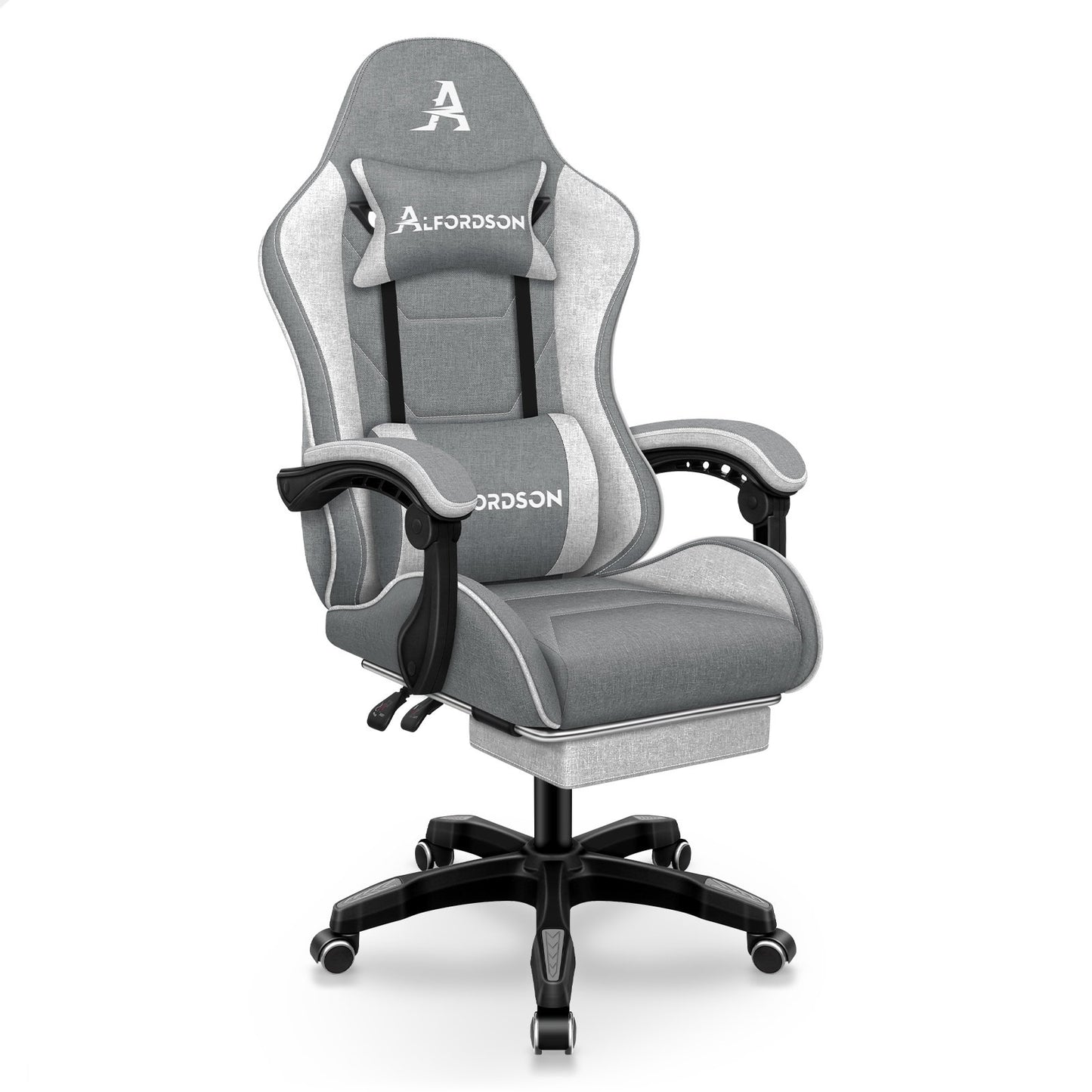 ALFORDSON Massage Bürostuhl Gaming Executive Sitz Leinenstoff Computer Racer