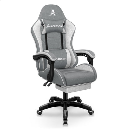 ALFORDSON Massage Bürostuhl Gaming Executive Sitz Leinenstoff Computer Racer